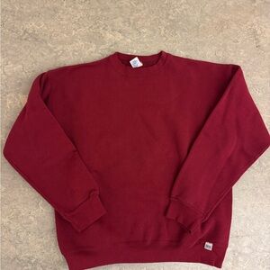 Vintage Discus Athletic Men's Burgundy Crewneck Sweater Large
